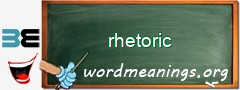 WordMeaning blackboard for rhetoric